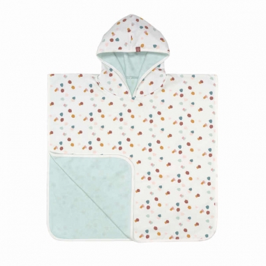 Poncho De Plage Anti Uv Splash Fun Lassig Pois Blanc