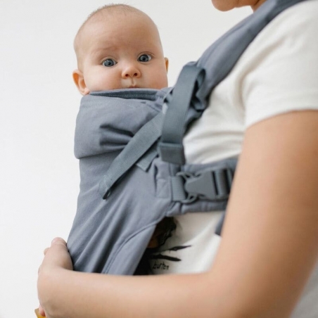 Porte-bébé BOBA X Gris : fermeture par clips solides