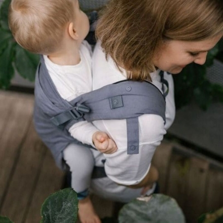 Porte-bébé BOBA X Gris - avec attaches aux épaules pour accrocher son sac
