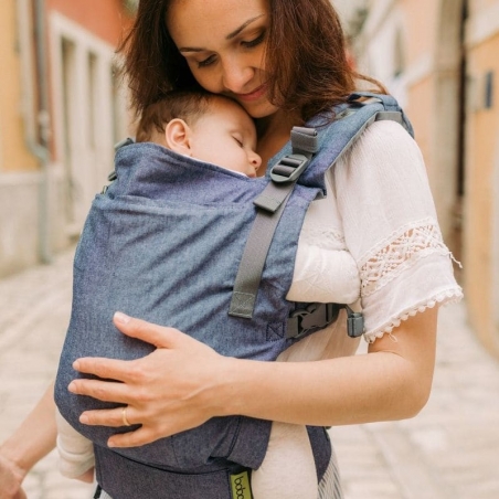 Porte-bébé BOBA X Chambray : portage ventral