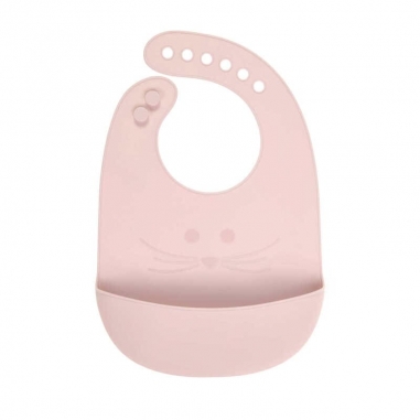 Bavoir silicone Little Chums Souris Lässig – Rose