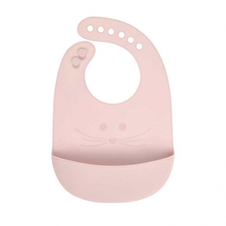 Bavoir silicone Little Chums Souris Lässig – Rose