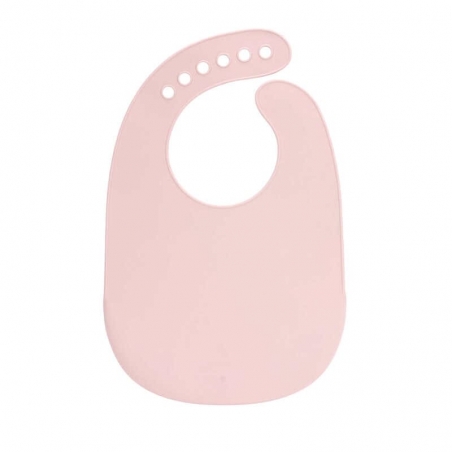 Bavoir silicone Little Chums Souris Lässig – Rose : tour de cou réglable