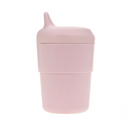 Tasse d'apprentissage Little Chums Souris  Lässig – Rose : avec anneau anti-dérapant