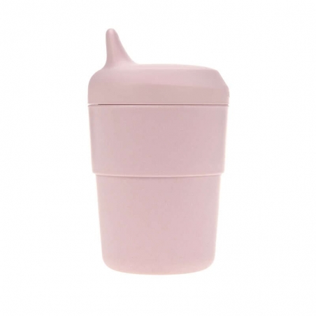 Tasse d'apprentissage Little Chums Souris  Lässig – Rose : avec anneau anti-dérapant