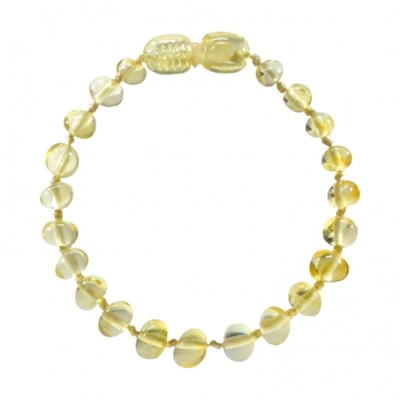 Bracelet bébé ambre/lemon Irreversible avec fermoir Pop Up sécurisé