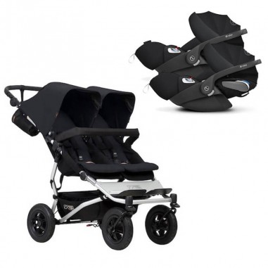 Pack Poussette Double Duet Mountain Buggy + 2 Coques Cloud Z i-Size Cybex Mountain Buggy - 1