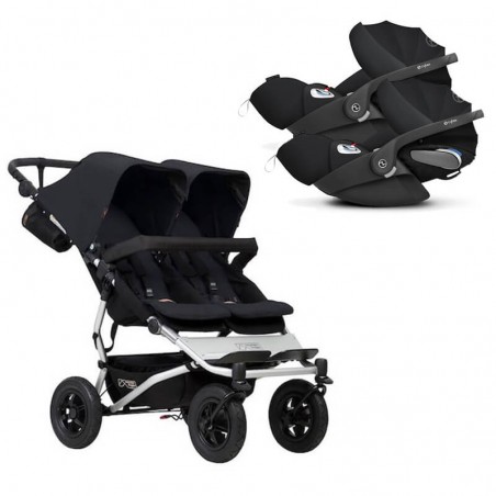Pack Poussette Double Duet Mountain Buggy + 2 Coques Cloud Z i-Size Cybex Mountain Buggy - 1