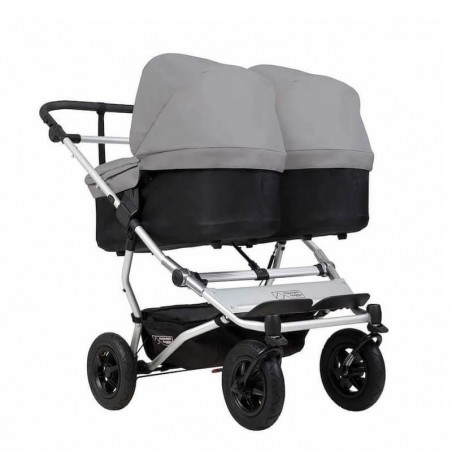 Pack Poussette Duet V3.2 Silver + 2 Nacelles Carrycot Plus Silver Mountain Buggy Mountain Buggy - 8