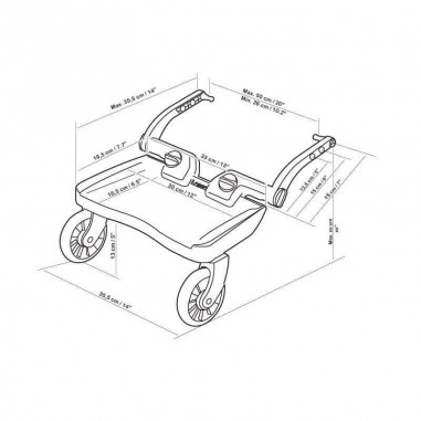 Bumprider, Stand-On Buggy Board, Planche à Pousette Universelle