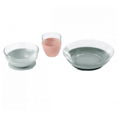 Coffret repas en verre Béaba - Eucalyptus