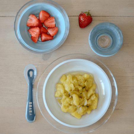 Coffret repas en verre Béaba - Jungle : assiette +verre + coupelle