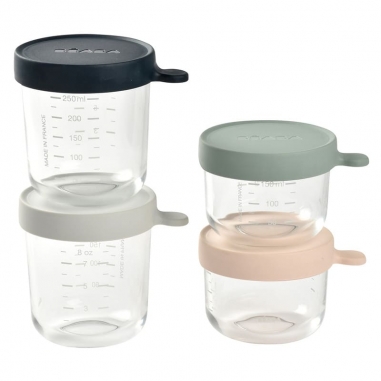 Coffret 4 pots portions en verre Beaba