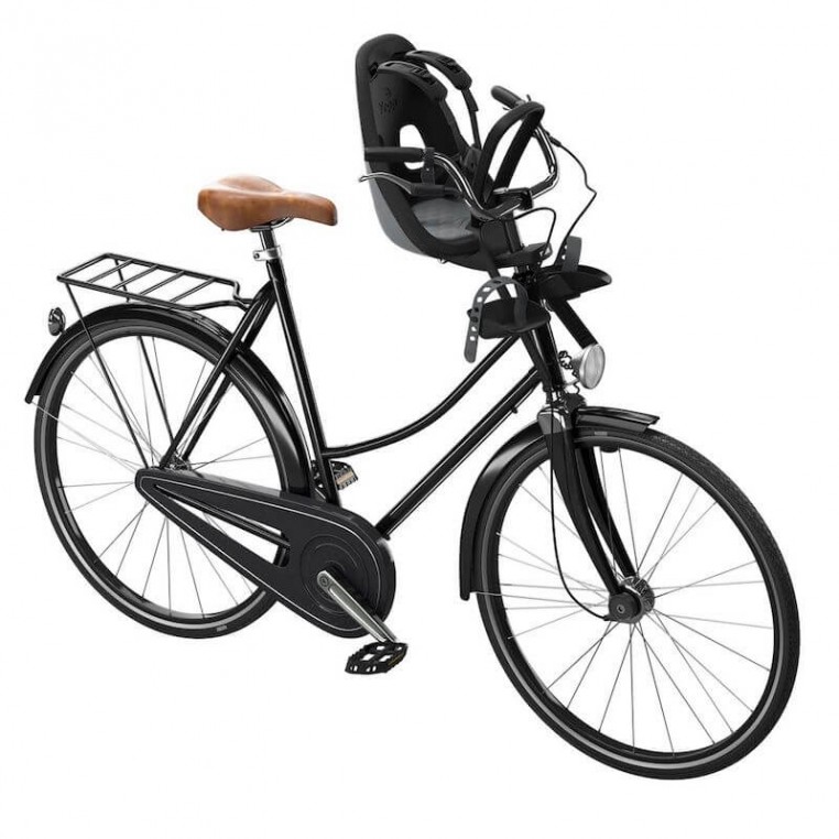 Siège Enfant Vélo BAOCHADA – Montage Avant, Réglable En Hauteur (39/42/45 Cm), Repose-Pieds 21-26 Cm, Pédales Et Guidon, Ceinture Sécurité – Pour Enfants 6 Mois à 3 Ans, 40 Kg Max