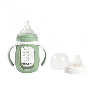 Tasse de transition avec bec Baby - Anti fuite - 210 ml - Blanc