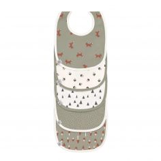 Lot de 5 Bavoirs éponge Little Forest Renard Lässig