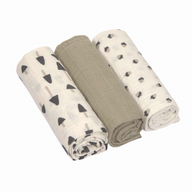 Lot de 3 Langes en Mousseline L Lässig