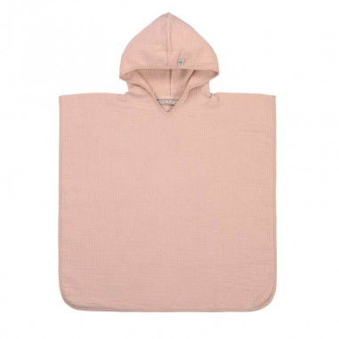 Poncho de Bain en Mousseline Rose...