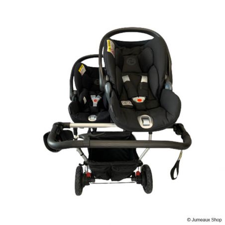 Pack Poussette Double Duet Mountain Buggy + 2 Coques Cloud Z2 i-Size Cybex