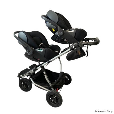 Pack Poussette Double Duet Mountain Buggy + 2 Coques Cloud Z2 i-Size Cybex