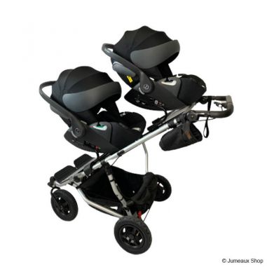 Pack Poussette Double Duet Mountain Buggy + 2 Coques Cloud Z2 i-Size Cybex