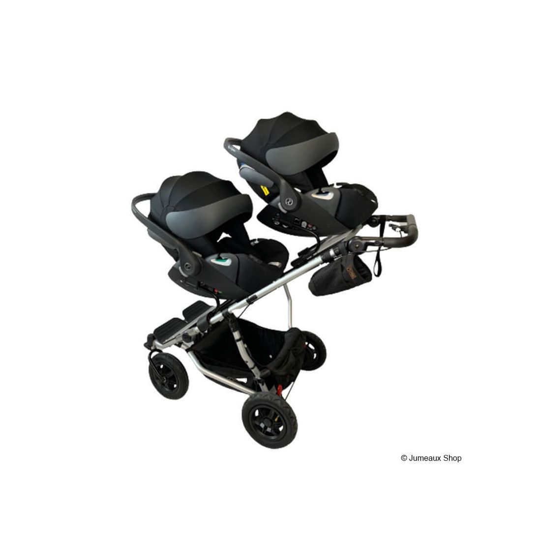 Pack Poussette Double Duet Mountain Buggy + 2 Coques Cloud T i