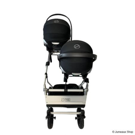 Pack Poussette Double Duet Mountain Buggy + 2 Coques Cloud Z2 i-Size Cybex