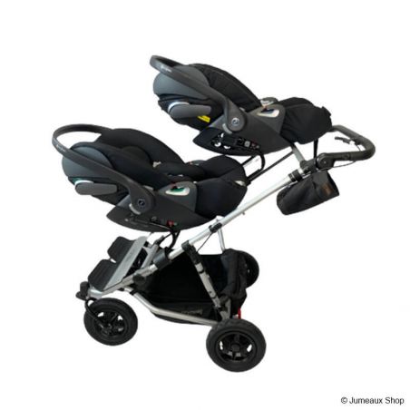 Pack Poussette Double Duet Mountain Buggy + 2 Coques Cloud Z2 i-Size Cybex