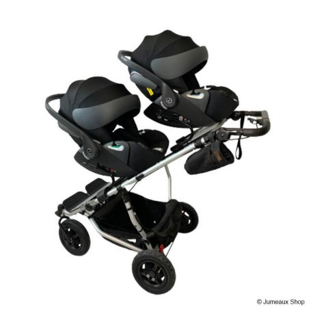 Pack Poussette Double Duet Luxury Collection Mountain Buggy + 2 Coques Cloud Z2 i-Size Cybex