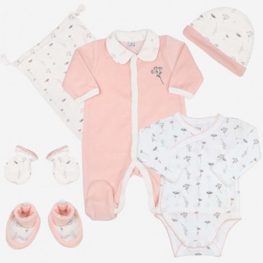 Coffret bébé maternité - 3 bodys, 3 pyjamas et accessoires - naissance 50  cm