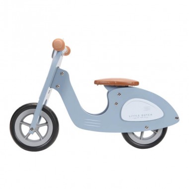 Draisienne Scooter en bois Bleu Little Dutch