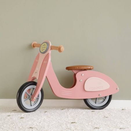 Draisienne Scooter en bois Rose Little Dutch