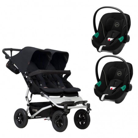 Pack Duet V3 Black Mountain Buggy 2 Coques Aton S2 Cybex