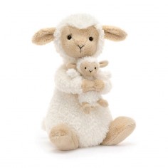Peluche Mouton avec bébé -...