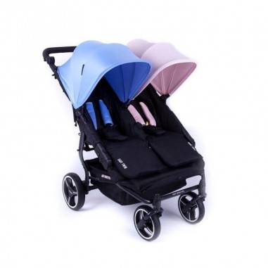 Easy Twin 3S Light Chassis Noir Poussette Double Réversible + Habillage Pluie Baby Monsters Baby Monsters - 47