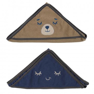 Pack duo cape de bain 75x75 cm...