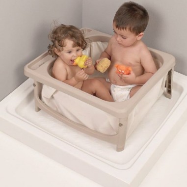 Talou Baignoire Bébé De Voyage Pliable Avec Témoin Chaleur Gris à Prix  Carrefour