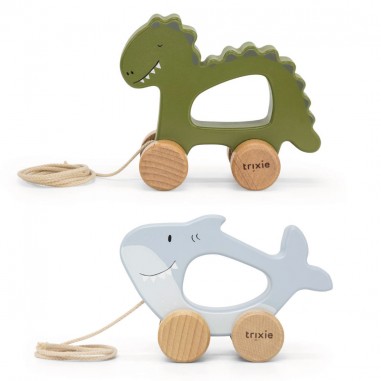 Pack Jumeaux 2 jouets à tirer en bois...