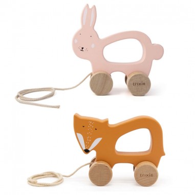 Pack Jumeaux 2 jouets à tirer en bois...