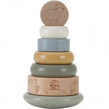 Tour d'anneaux à empiler en bois...