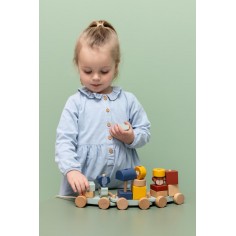 Train à blocs en bois -... 2