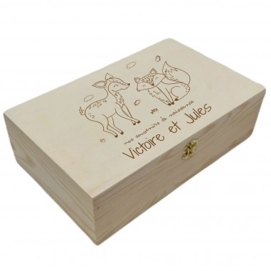 Coffret en bois - Nos souvenirs de...