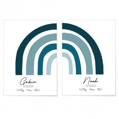 Set de 2 affiches en papier -...