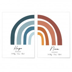 Set de 2 affiches en papier...