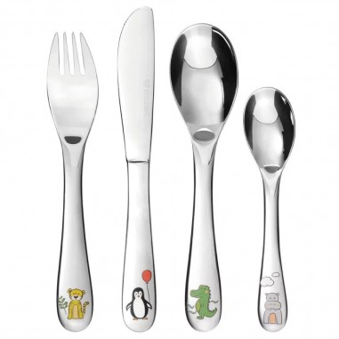 Set de 4 couverts enfant inox -...