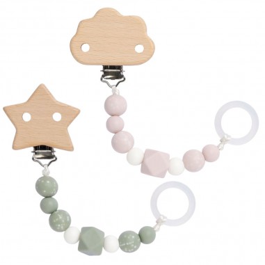 Pack Jumeaux 2 attaches sucette -...