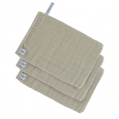 Lot de 3 gants en Mousseline Olive -...
