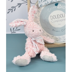 Lapin peluche rose en coton... 2