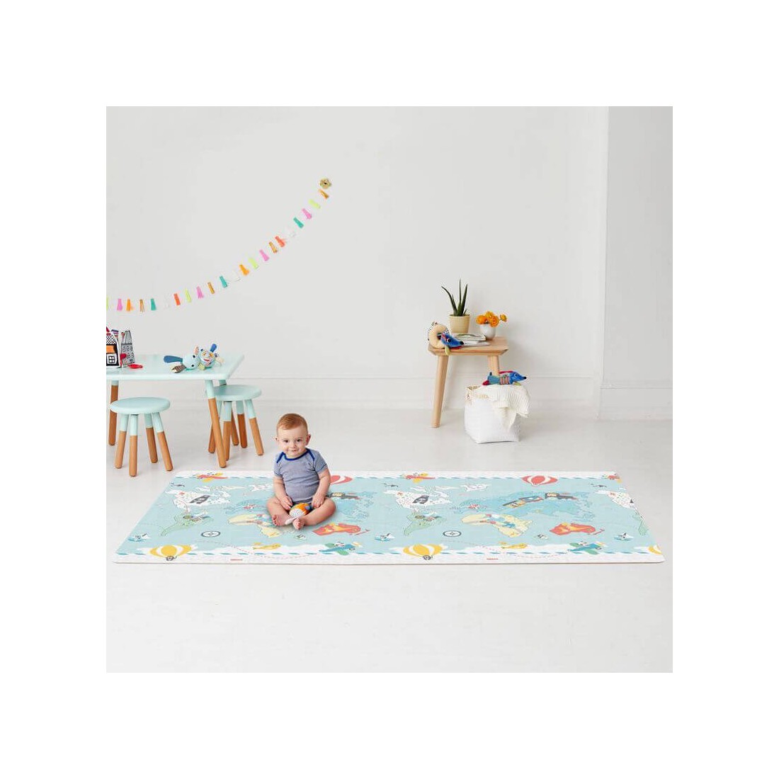 Tapis De Jeu Geant Reversible Jumeaux Petit Voyageur Skip Hop