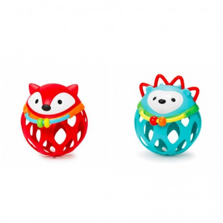 Lot de 2 Hochets Ronds Renard - Hérisson Skip Hop
